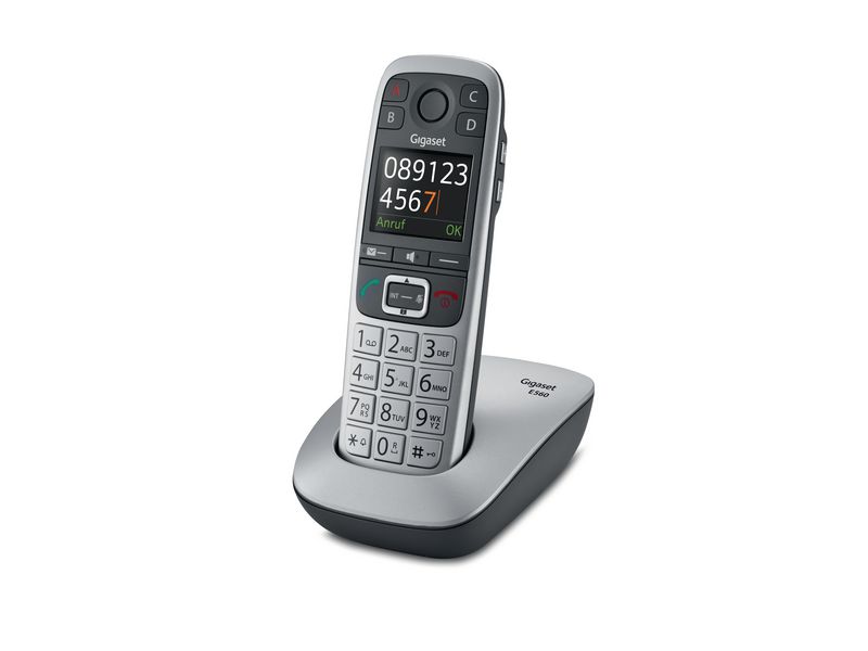 Gigaset Téléphone sans fil E560 Analogique DECT Silver Noir