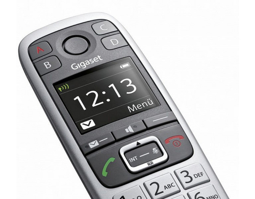 Gigaset Téléphone sans fil E560 Analogique DECT Silver Noir