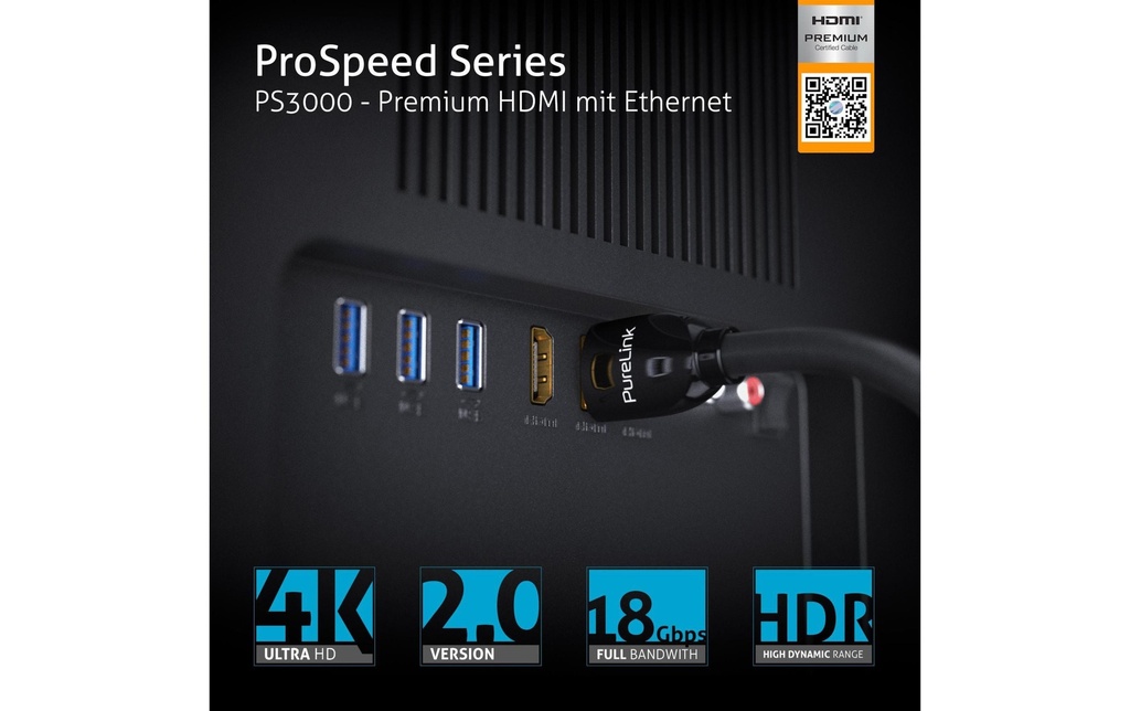 PureLink Câble PS3000-050 HDMI - HDMI, 5 m