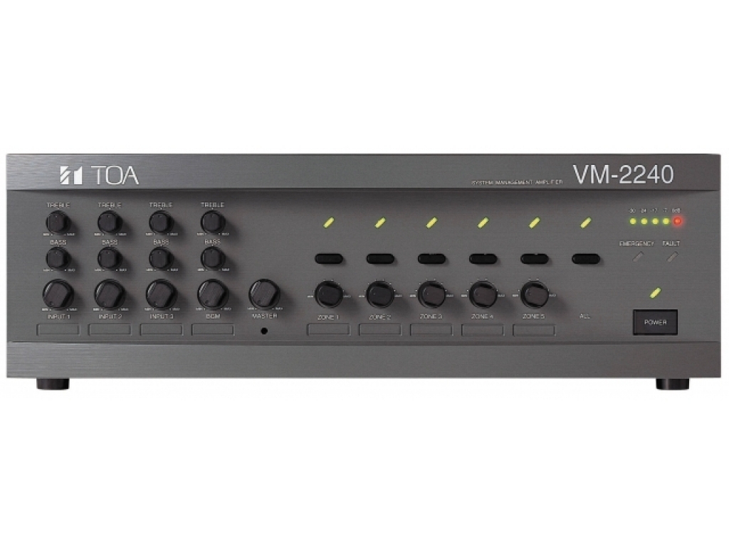 TOA VM-2120 ER - Ampli mélangeur 120W@100V, 5 zones