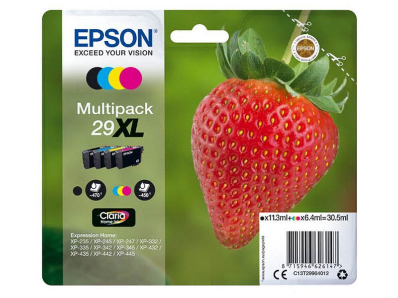 Epson Kit d'encre T29964012 BK, C, M, Y