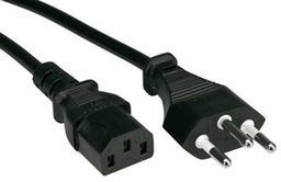 [câble] Cordon d'alimentation noir T12 droite - C13 1.8m
