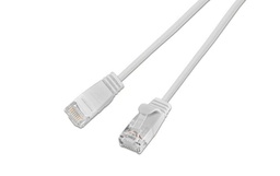[PKW-LIGHT-K6 0.5 WS] SLIM Câble patch slim RJ-45 - RJ-45, Cat 6, UTP, 0.5 m, Blanc