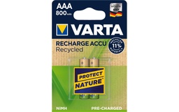[56813 101 402] Varta Batterie Recharge Accu Recycled AAA 800mAh 800 mAh