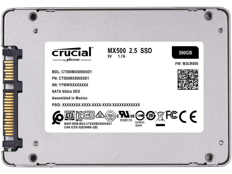 Crucial SSD MX500 2,5” 500 Go
