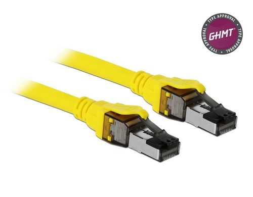 Delock Câble de raccordement RJ-45-RJ45 Cat 8.1, S/FTP, 3 m, jaune