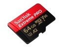 SanDisk Carte microSDXC Extreme Pro UHS-I A2 64 GO