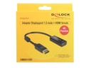 Delock Adaptateur DisplayPort - HDMI passif, 4K/30Hz, noir