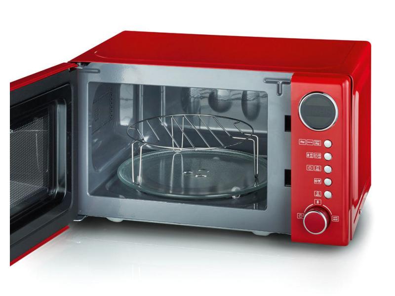 Severin Four à micro-ondes grill Retro MW 7893 Rouge