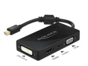 Delock Multiadaptateur Mini DisplayPort - DVI-D/HDMI/VGA 4K passif