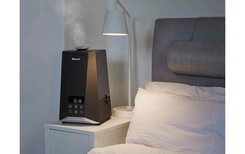 Wood's Humidificateur d'air à ultrasons hybride WHU600 50 m² Noir