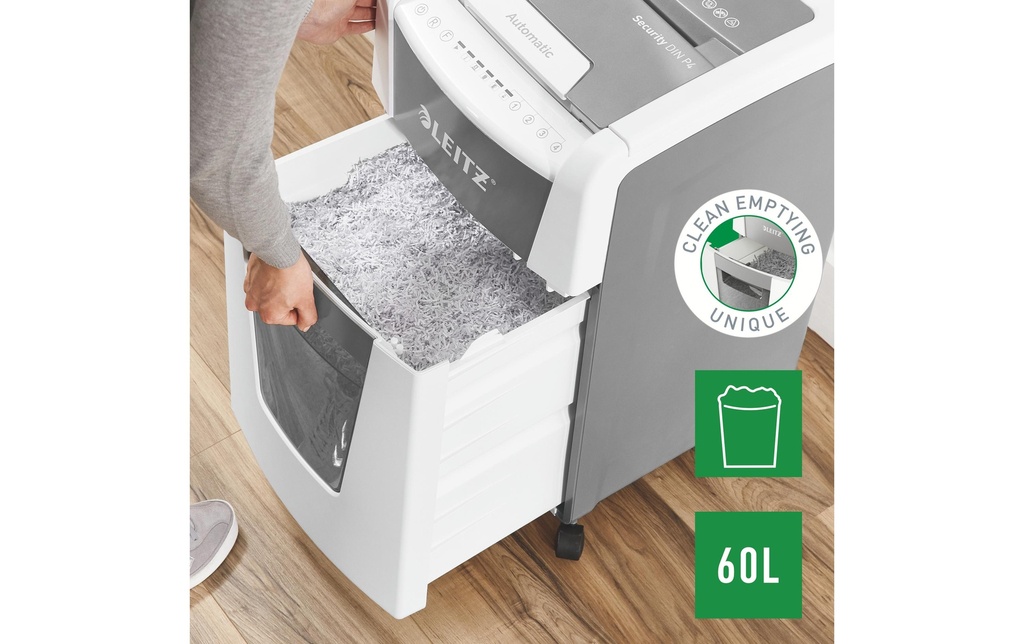 Leitz Bürogeräte Déchiqueteuse de documents IQ Autofeed 300 P-4, 300 Page(s)