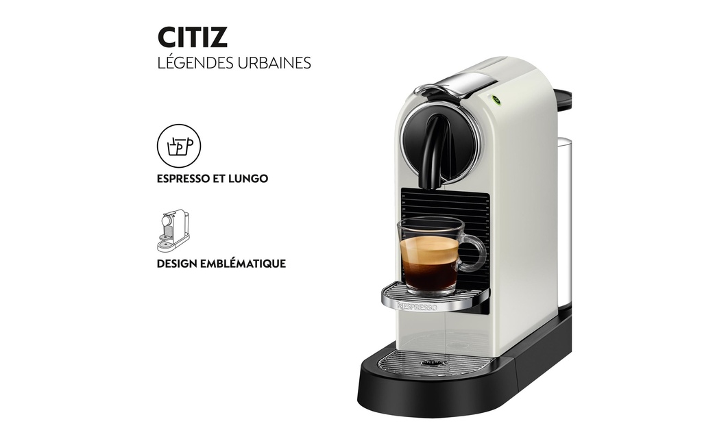 De'Longhi Machine à café Nespresso CitiZ EN167.W Blanc