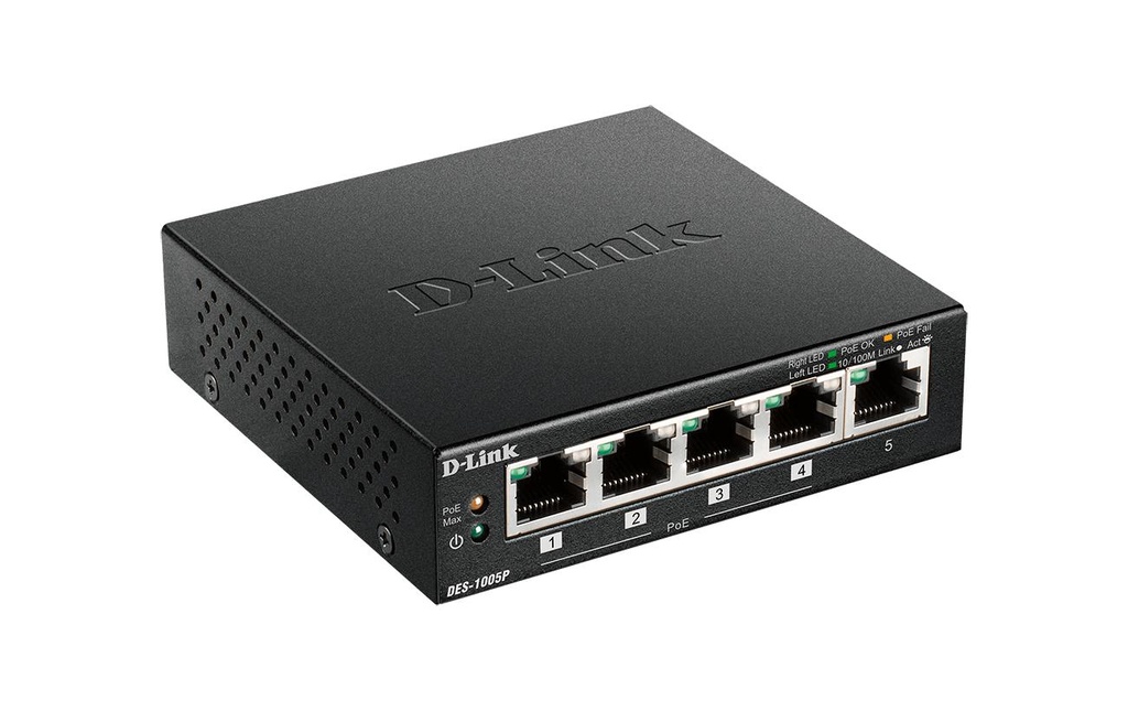 D-Link PoE Switch DES-1005P/E 5 ports
