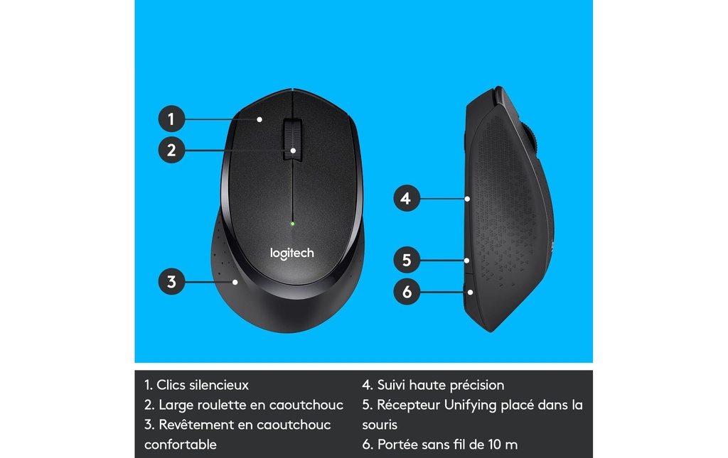 Logitech Souris B330 Silent Plus Business