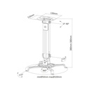 PureMounts Fixation de plafond PM-Spider-30W Blanc