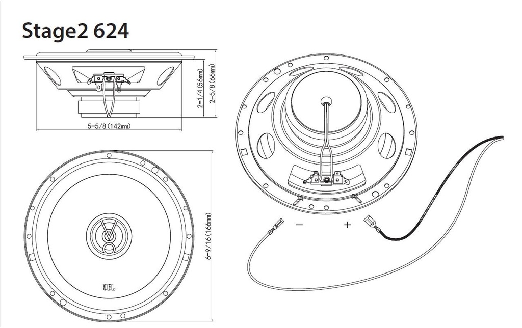 JBL Car Haut-parleurs à 2 voies Stage2 624