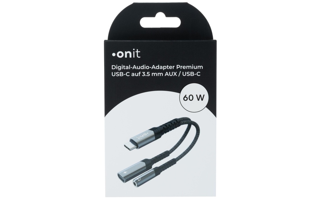 onit Adaptateur audio numérique Premium USB-C vers jack 3.5 mm/USB-C