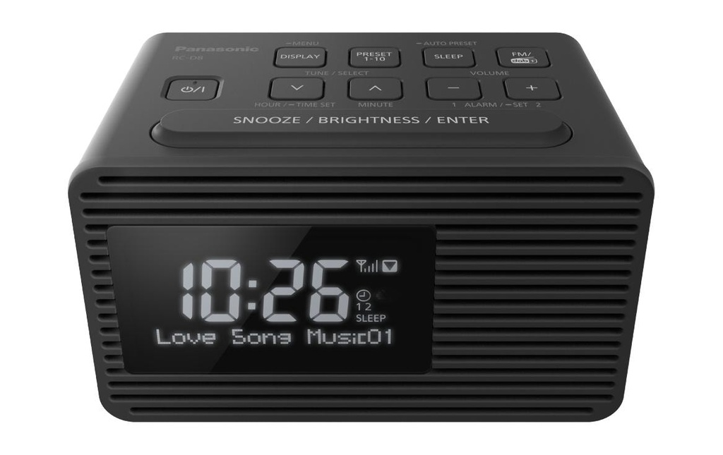 Panasonic Radio-réveil RC-D8 Noir