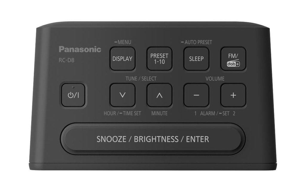 Panasonic Radio-réveil RC-D8 Noir