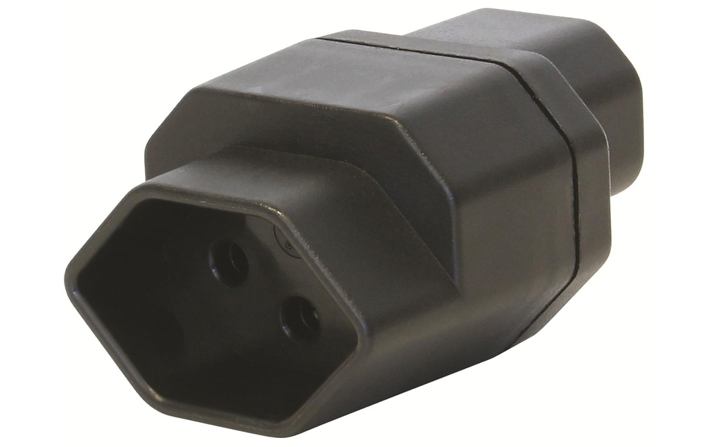 STEFFEN Fiche adaptateur C14 - T13 Noir