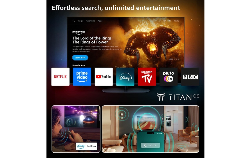 Philips TV 85PUS8500/12 85" 4K Ambilight TV, 2025