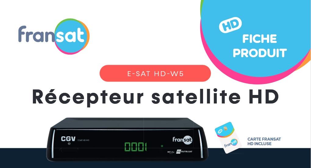Récepteur CGV HD 1x Viaccess avec carte Fransat