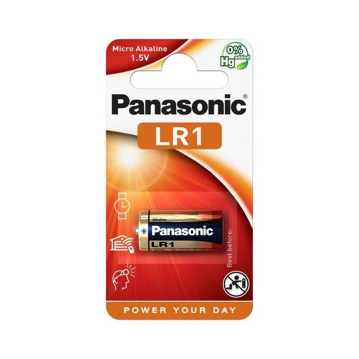 Pile Panasonic Micro Alkaline  (LR1 / N / Lady, Universel, 1 pièce)
