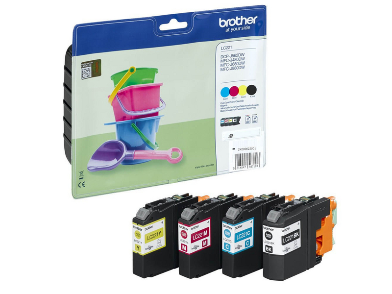 Brother Encre LC-221VALBP BK, C, M, Y