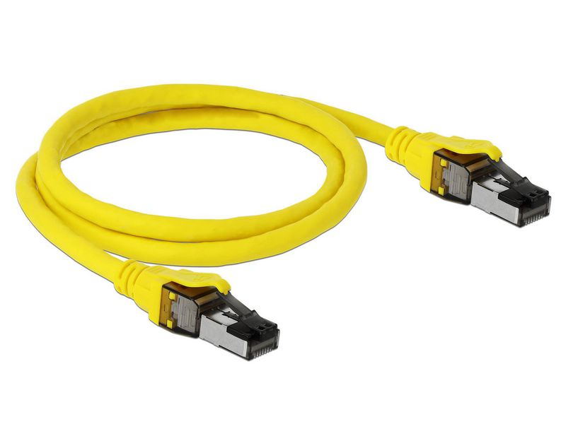 Delock Câble de raccordement RJ-45-RJ45 Cat 8.1, S/FTP, 1 m, jaune