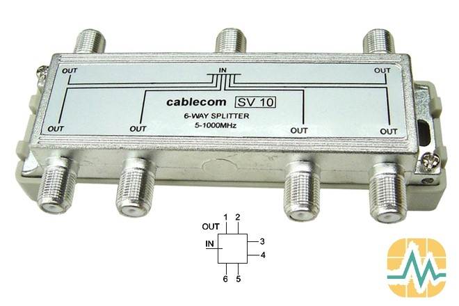 Répartiteur 6 voies, 10 dB CABLECOM