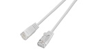 SLIM Câble patch slim RJ-45 - RJ-45, Cat 6, UTP, 0.5 m, Blanc