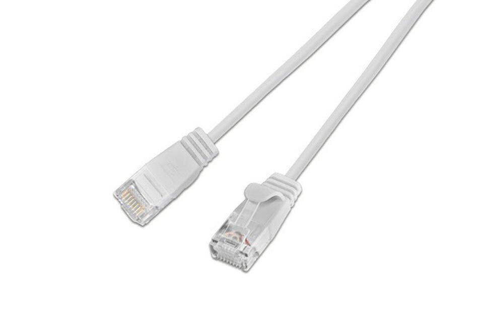 SLIM Câble patch slim RJ-45 - RJ-45, Cat 6, UTP, 0.15 m, Blanc