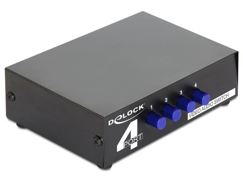 Delock Boîte de commutation 4 Port 3xRCA Chinch Bidirectionnel, manuel