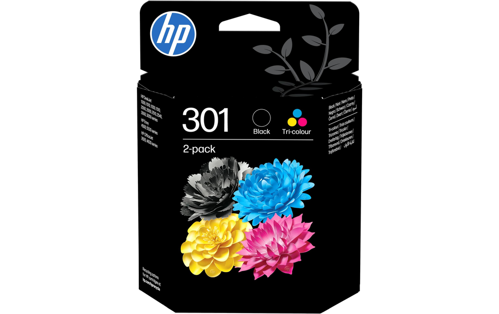 HP Combo Pack No. 301 (Encre N9J72AE) C/M/Y/BK 