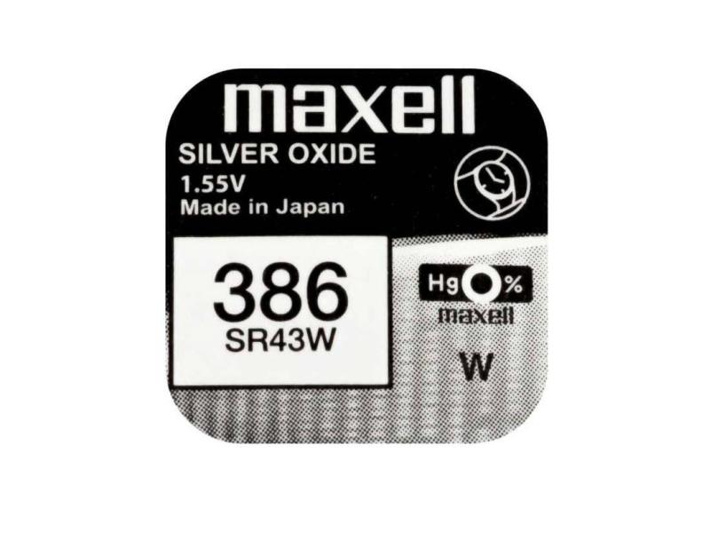 Maxell Europe LTD. Pile bouton SR43W 386