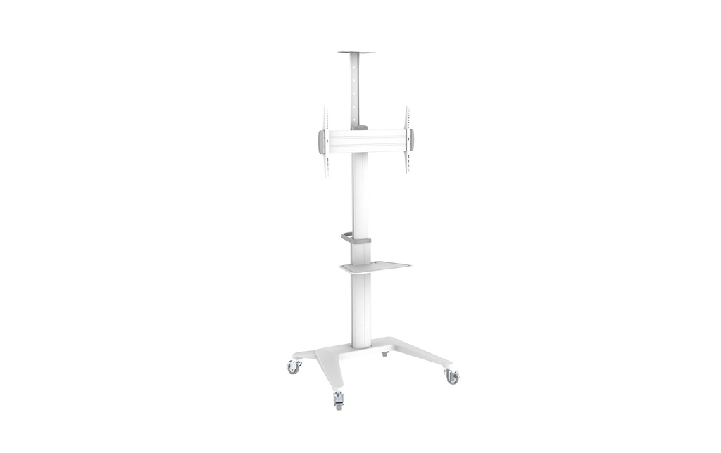 PureMounts PDS-0003C Display Trolley blanc, 37–70", jusqu'à 70 kg, jusqu'à 600x400