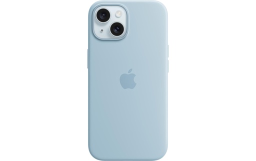 [MWND3ZM/A] Apple Silicone Case avec MagSafe iPhone 15 (Bleu claire)