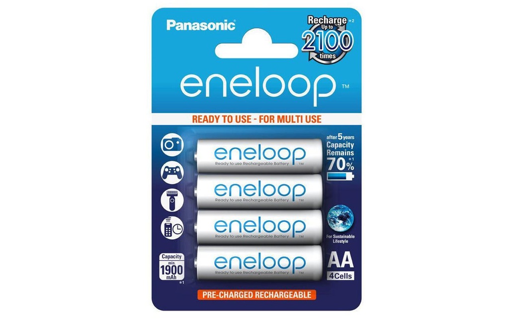 Panasonic Batterie Eneloop BK-3MCDE/4BE 2000 mAh