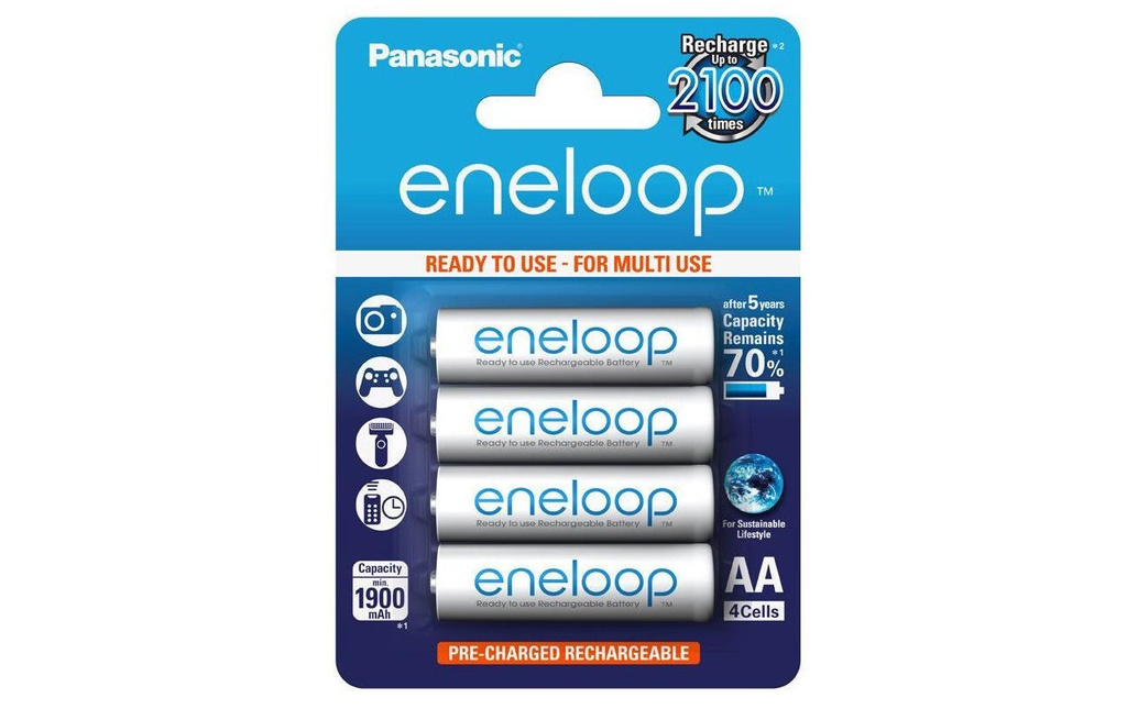 Panasonic Batterie Eneloop BK-3MCDE/4BE 2000 mAh