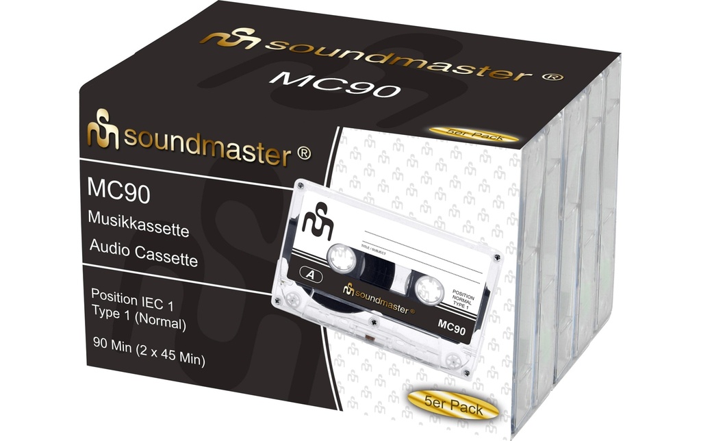 CE Audio-Cassette Soundmaster MC90 paquet de 5