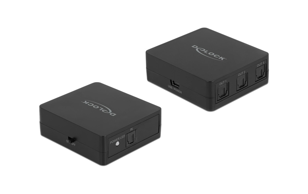 Delock Commutateur Toslink Splitter 1 In 3 Out Toslink