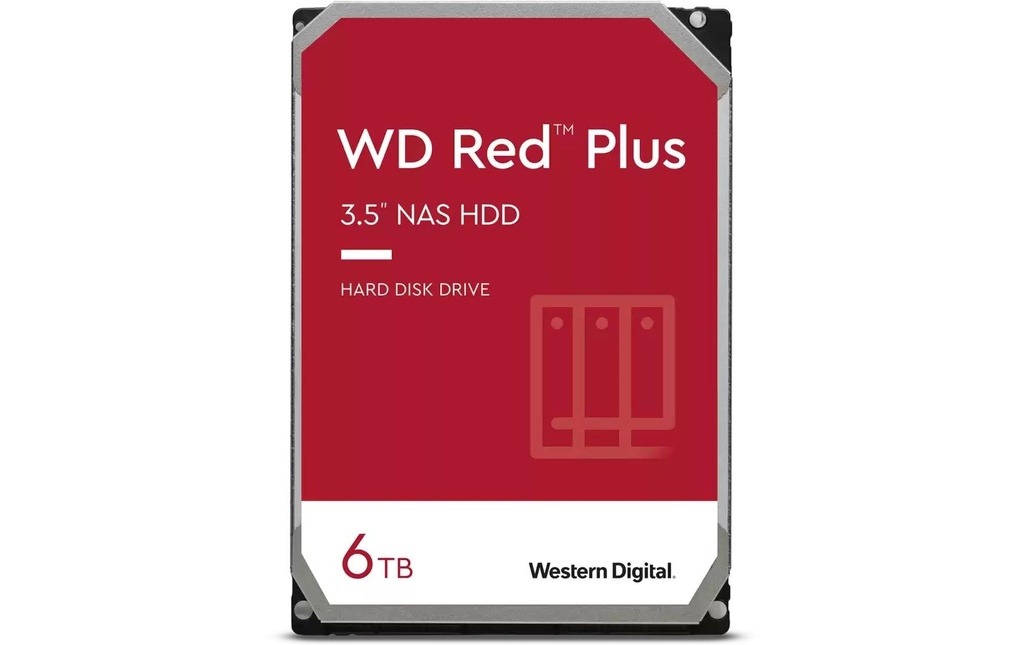 Western Digital Disque dur WD Red Plus 3.5" SATA 6 TB