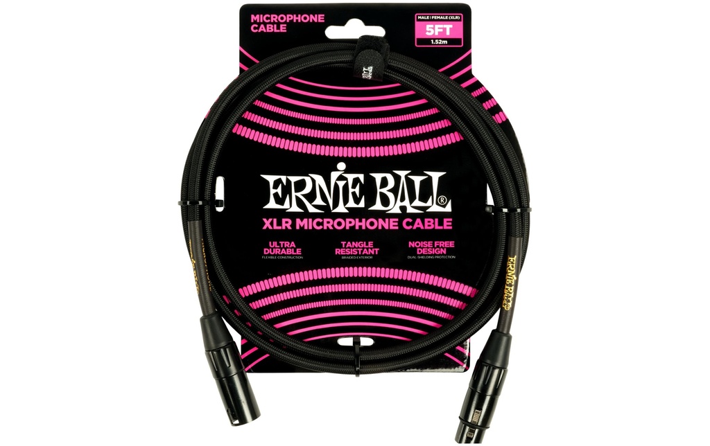 Ernie Ball Câble XLR XLRm-XLRf Noir
