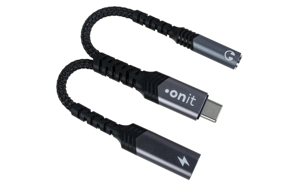 onit Adaptateur audio numérique Premium USB-C vers jack 3.5 mm/USB-C