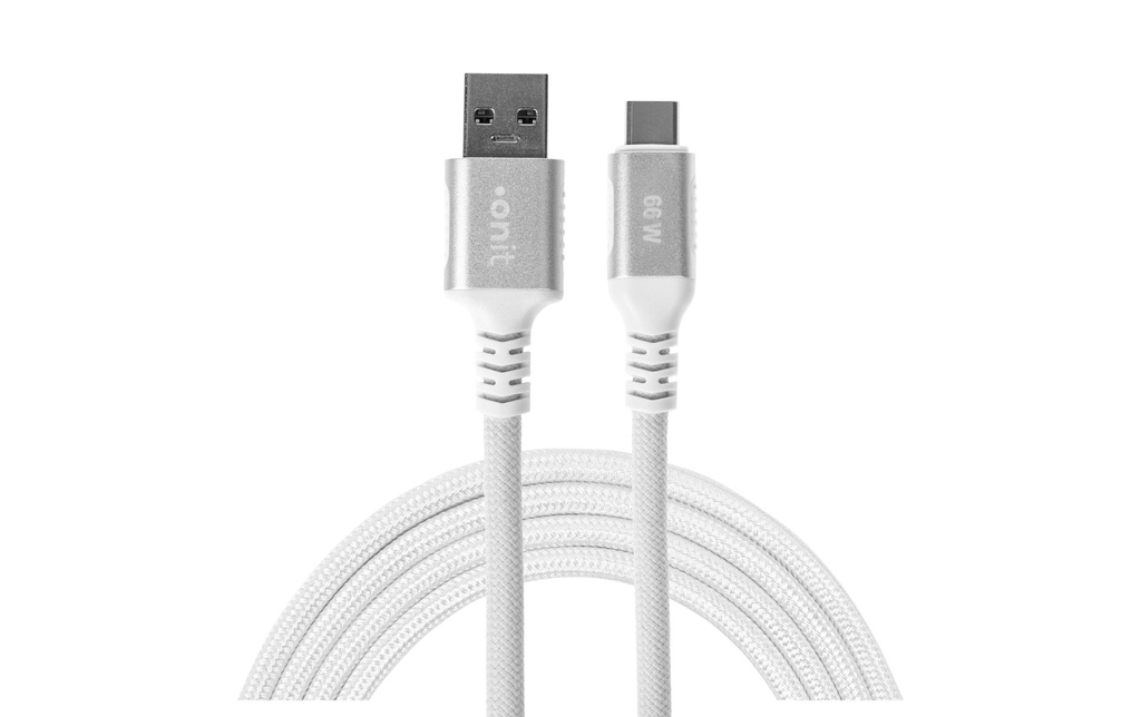 Onit Câble USB USB-A vers USB-C blanc 1 m USB 3.2Gen2 – 66 W – 10 Gbps