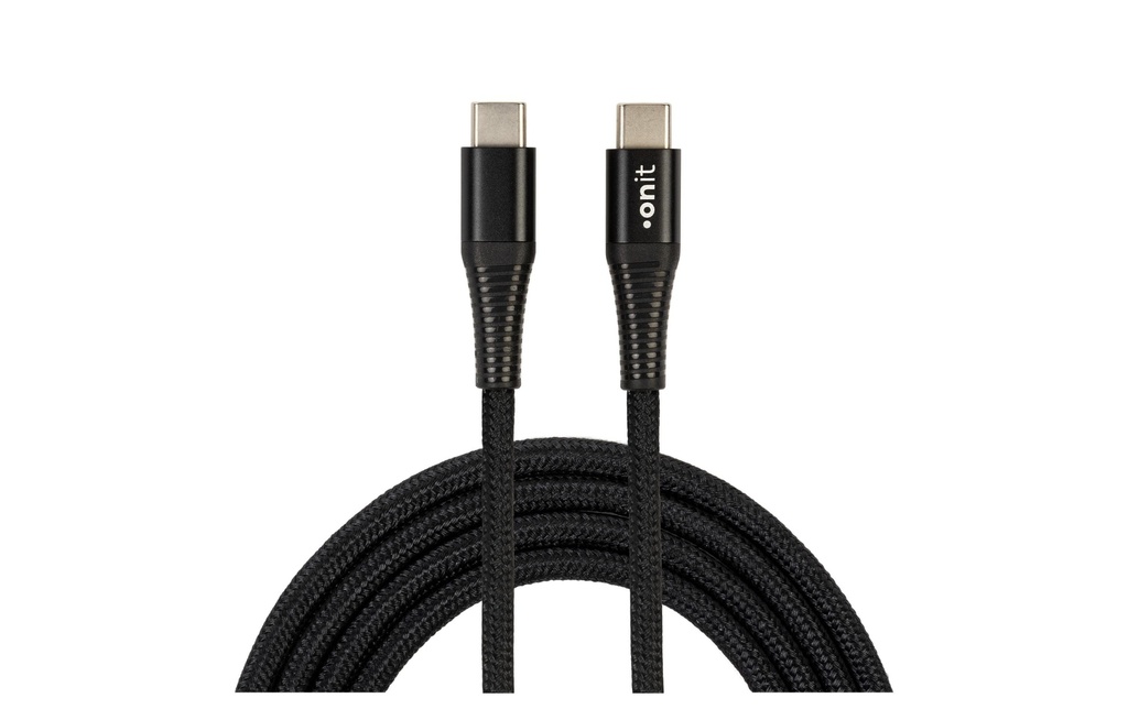 Onit Câble USB USB-C vers USB-C noir 1 m USB 3.0 – 60 W – 5 Gbps