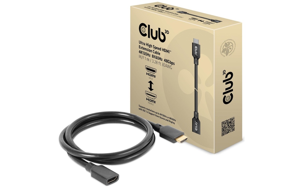 Club 3D câble rallonge CAC-1322 HDMI - HDMI – 1 m