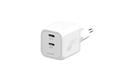 4smarts Chargeur mural USB PDPlug SiC Dual 45 W 2C Double 45 W SiC 2C blanc