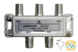 [VV-08] Répartiteur 4 voies, 7.4 dB Cablecom VV-08